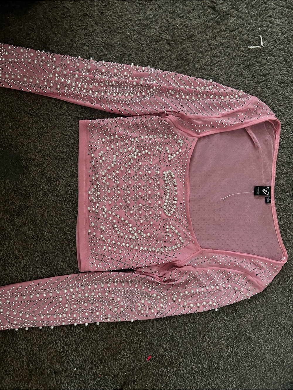 Windsor Pink Sheer Embellished Top